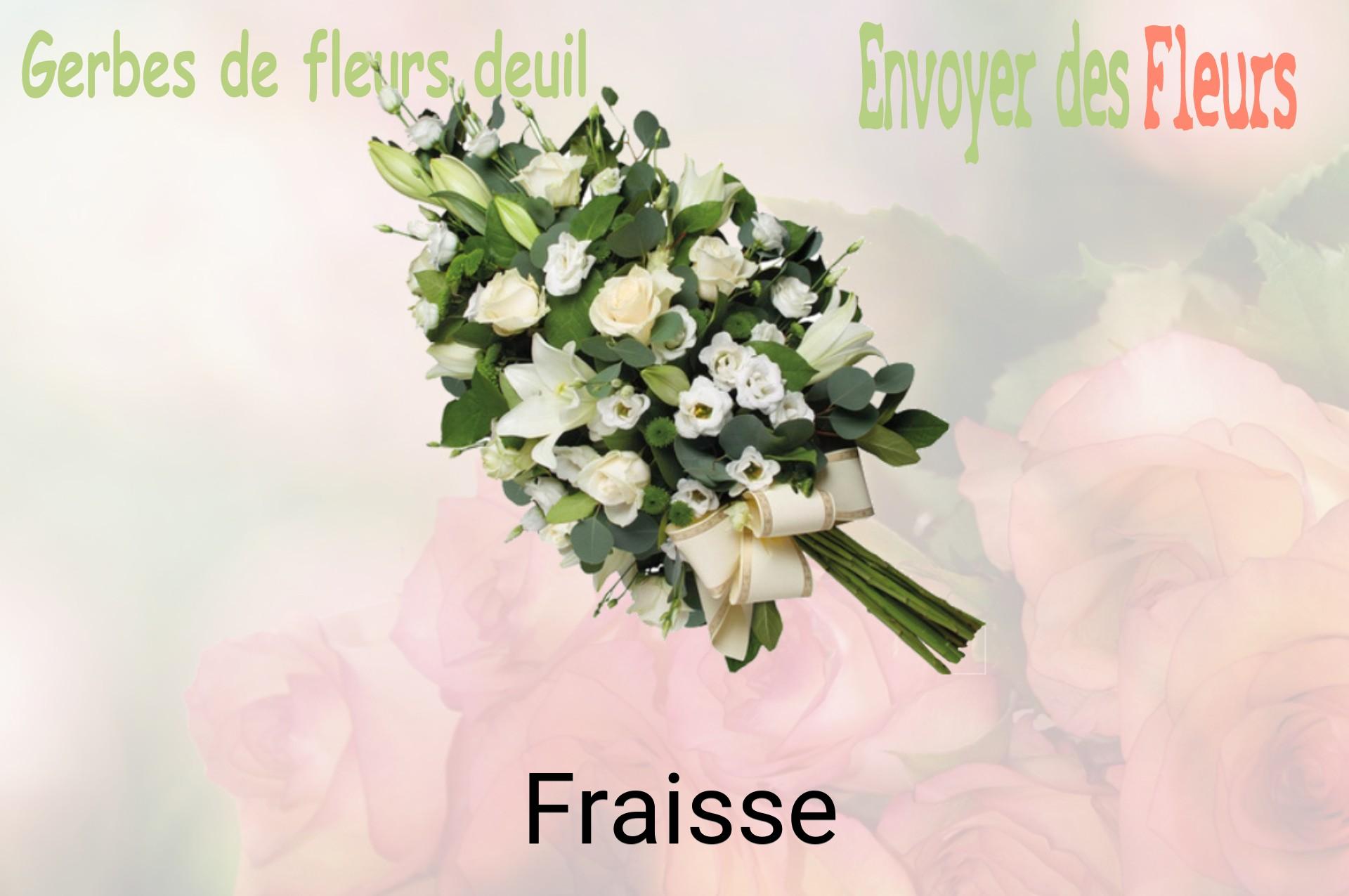 Gerbe de fleurs de deuil livrée à Fraisse